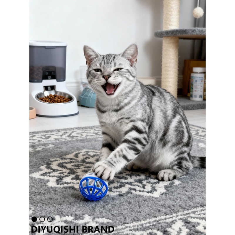 DIYUQISHI 10-Pack Cat Toy Balls with Bells for Kittens and