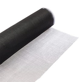 Replacement Adjustable Fiberglass Window Screen Mesh Roll for Patio, Windows, Sliding Doors (Black, 39 x 118 Inches)