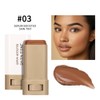 2Pcs Tinted Moisture Bronzer Stick Makeup,Natural Matte Cream Concealer Contour