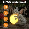 Euiroet 8.6" Solar Dragon Garden Statue,LED Figurine Light,Resin Outdoor Sculpture,Solar