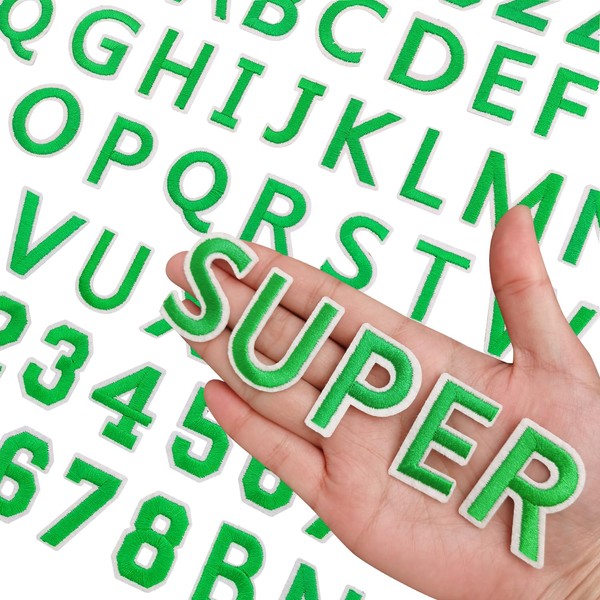 72 Pcs Iron on Letters for Fabric, Alphabet Embroidered Patch