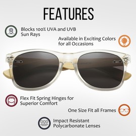 Got Shades Wholesale Bamboo Sunglasses Retro 80's Wood Sunglasses Men-Cool Sunglasses for Men & Women-10 Pack