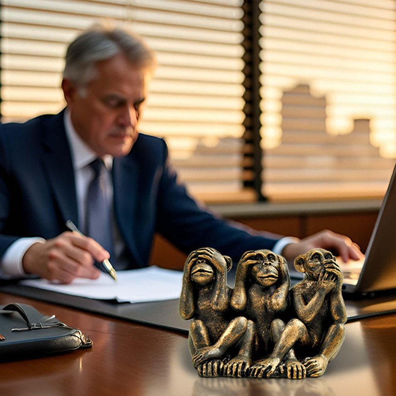 Figura de tres monos sabios – Hear No Evil, See
