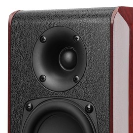 Saiyin Passive Bookshelf Speakers with 3.5 inch Woofer,Home Desktop Stereo Speakers,Amplifier or Receiver Required,Passive Surround, Front Speakers for PC/Gaming/Turntable,4 Ohms,Wall Mountable