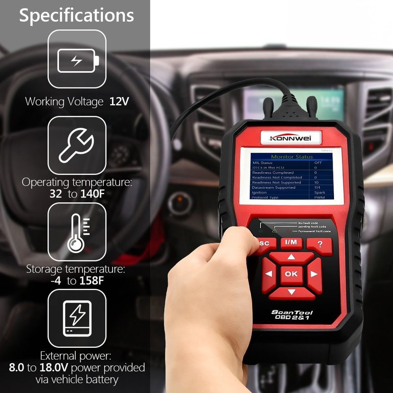 OBD2 Scanner OBDII Auto Diagnostic Code Scanner Universal Vehicle Engine