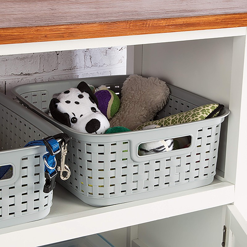 STERILITE Cement Short Weave Basket, Multi