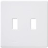 Lutron FG-2-WH 2-Gang Fassada Wall Plate, White