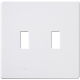 Lutron FG-2-WH 2-Gang Fassada Wall Plate, White
