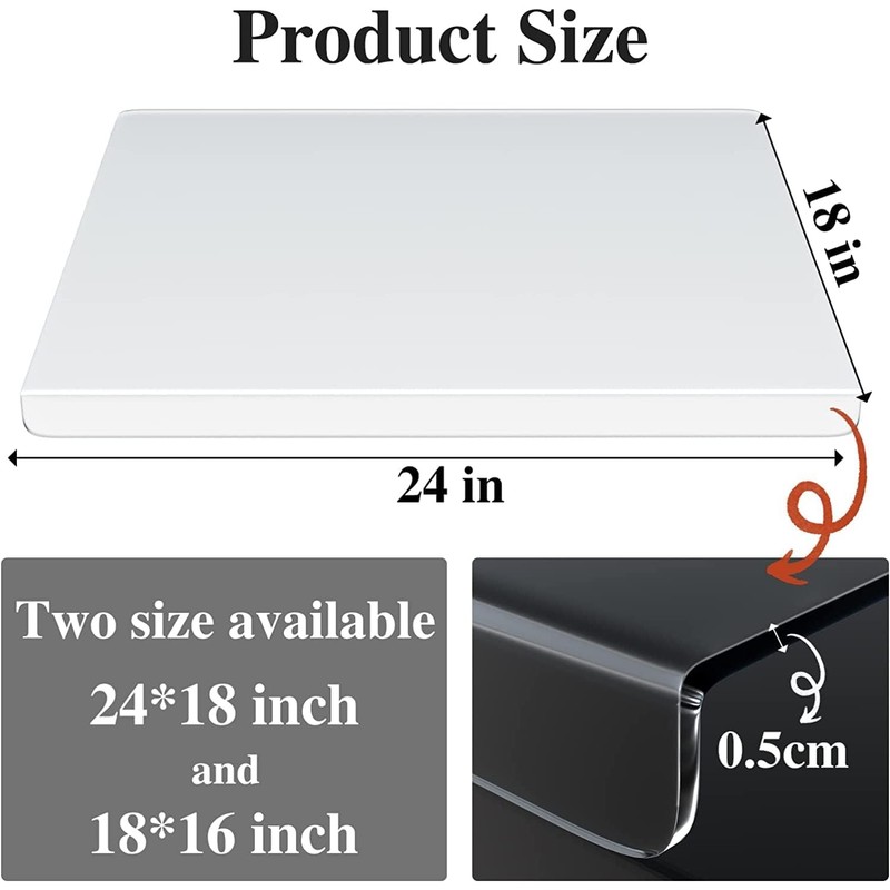Clear Cutting Board for Kitchen with Lip with Non Slip