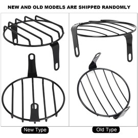 Qiilu Motorcycle Headlight Grille 6.5 Inch Motorcycle Headlight Grille Cover Protector Universal for Cruiser/Chopper/Cafe Racer