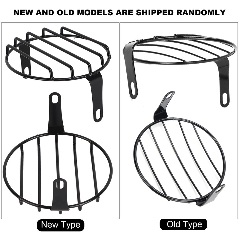 Qiilu Motorcycle Headlight Grille 6.5 Inch Motorcycle Headlight Grille Cover