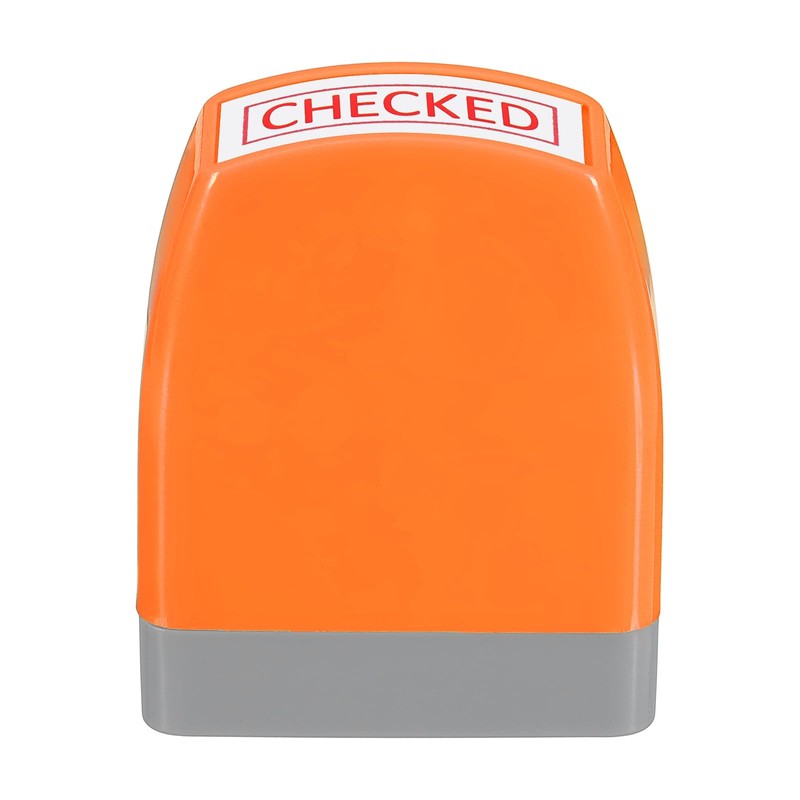 PATIKIL Self Inking Stamp "CHECKED" Red Ink Office Document Business