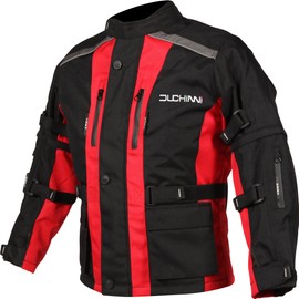 Duchinni DJKJAGO85ME Unisex-Child JAGO Youth Motorcycle Jacket (Red, Medium)