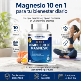 Swiyie Magnesio Complex Uso Diario Bienestar Para Adultos