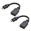 Cable Matters 2 Pack 4K Mini HDMI to HDMI Adapter
