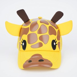 LANGZHEN Toddler Cute Animal Baseball Cap Adjustable Kids Outdoor Sun Hats Baby Mesh Back Cap for Boys and Girls (S-Giraffe)