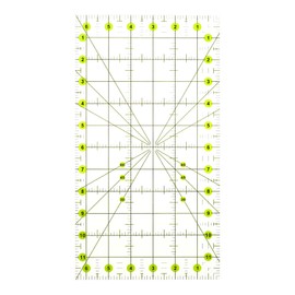 ZEYIYER Quilters Ruler, Sewing Ruler 12 X 6.5 Inches Acrylic Quilters Ruler Templates Fabric Cutting Ruler for Easy Precision Cutting Fabric, Sewing Accessories