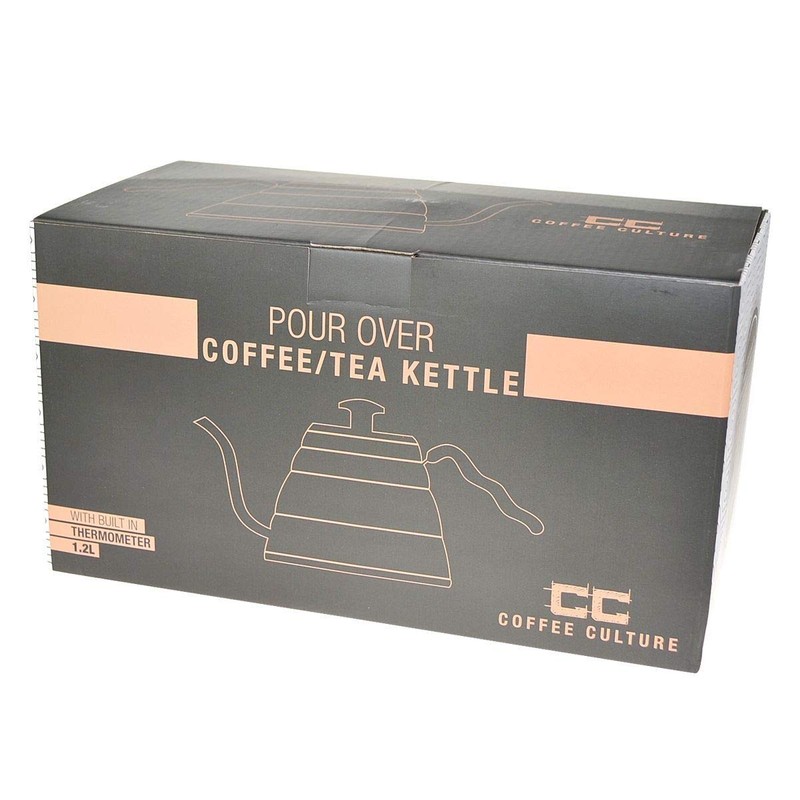 Coffee Culture Stainless Steel 1.2L Pour Over Kettle, Silver, CC-POK1200