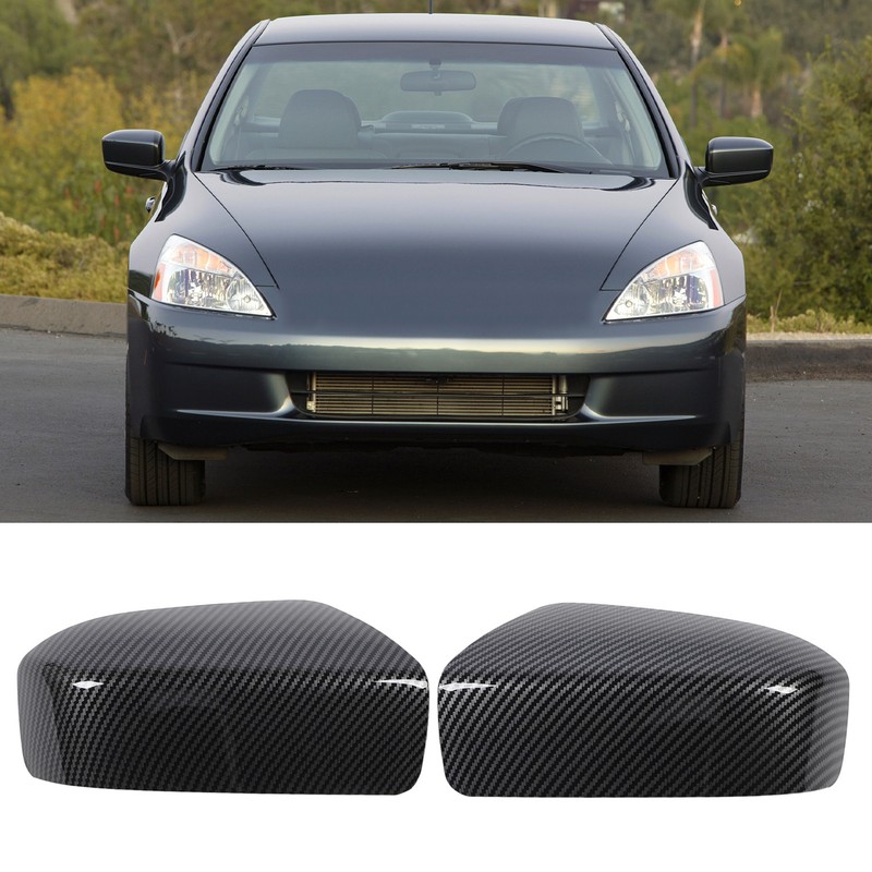 2PCS Side Mirror Cover Left Right Carbon Fiber Pattern 76201