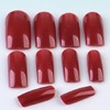 ENFORTEN 500pcs Dark Red ABS Plastic French Full False Fake