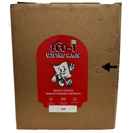 Eco-T Paint Rags - White T-Shirt Material, 100% Recycled, Eco-Friendly, High Absorbency, Low Lint, Low-Cost, Painting and Cleaning Cloth (10 Lb Box)