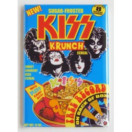 Blue Crab Magnets Kiss Krunch FRIDGE MAGNET cereal box - 2.5 x 3.5 inches