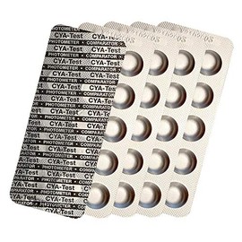 harren24 Photometer Test Tablets DPD 1 Free Chlorine/DPD 3 Total Chlorine/Phenol Red pH Value/Alkalinity M Acid Capacity/CYA Cyanuric Acid (CYA Stabiliser, 50 Tablets)