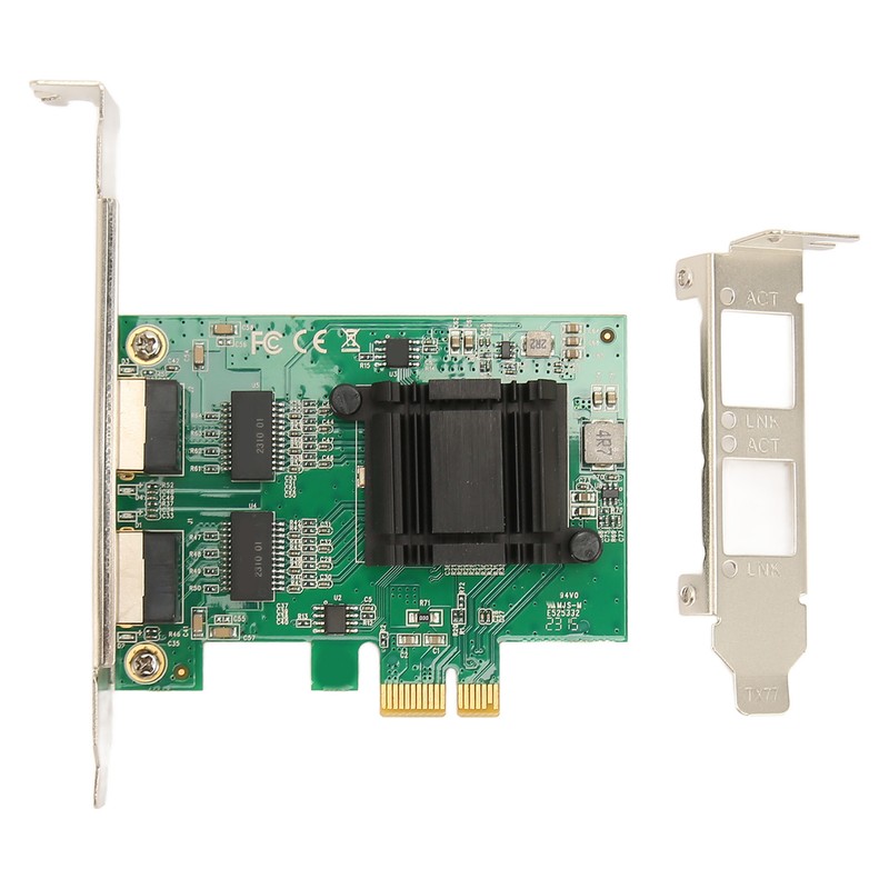 TXA108 82571 2 RJ45 Port Gigabit Network Card PCI Ex1