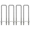 16" Square U-Bolt Kit with 1/2" x 4-1/4" Tie Bars