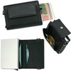J.Jones Slim Wallet with Coin Compartment and RFID Protection, Genuine