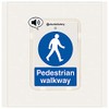 Pedestrian Walkway - Talking Safety Sign - 225x336mm - 1mm Rigid Plastic