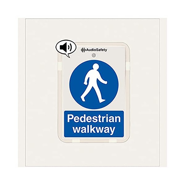 Pedestrian Walkway - Talking Safety Sign - 225x336mm - 1mm Rigid Plastic