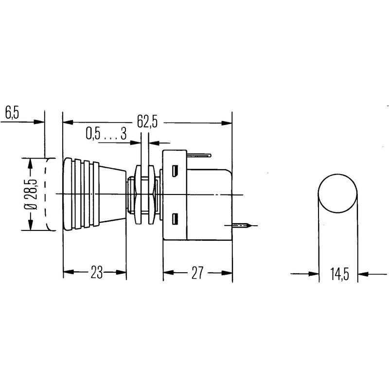 HELLA 6ED 004 778-021 Switch - S06 - Pull switch