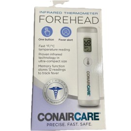 CONAIRCARE Infrared Forehead Thermometer - One Button Fever Detection - Accurate