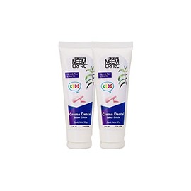 bienestar NEEM ERFRE Crema dental natural en gel infantil con Xilitol | sin fluor, LESS, LSS | 50 gr (Chicle, Paq de 2)
