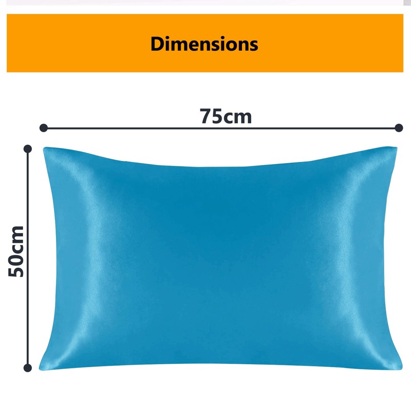 My home store Teal Blue Satin Pillowcase 2 Pack -