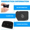 3Pcs Car Key Covers Replacement Durable Rubber Buttons Car Key
