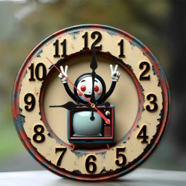 10-Inch Wooden Clock for a New Home with a Custom House Numbersheet size: 25*25cm/9.843*9.843inch, color: White