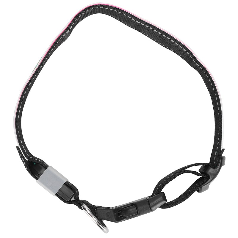 USB Rechargeable LED Pet Adjustable Carved Collar Dog Lighting Night