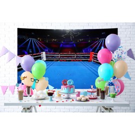 10x7FT Boxing Ring Photography Backdrops for Boys Birthday Party Fabric Backgrounds Decorations Backdrop Men Portrait Backdrops Photo Booth Props