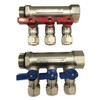 3/4" 3 Loops Plumbing Manifolds w/ 1/2" Pex Ball Valves,