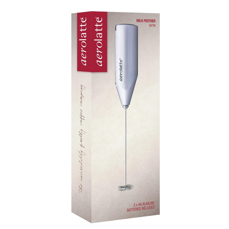 Aerolatte Steam-Free Milk Frother, Satin Finish, 18/8 Stainless Steel Whisk,