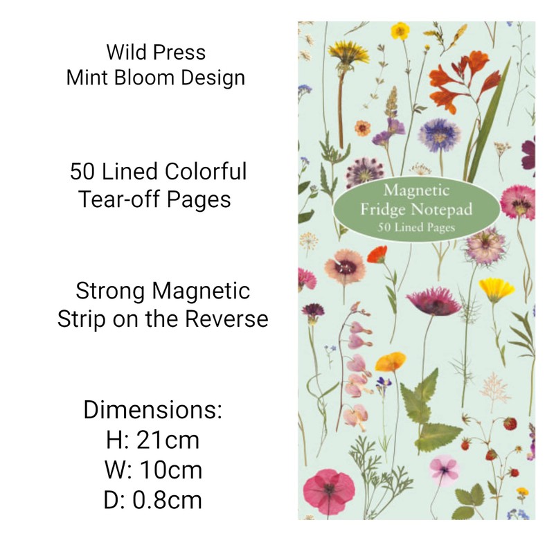 Museums & Galleries Magnetic Fridge Notepad (Wild Press - Mint