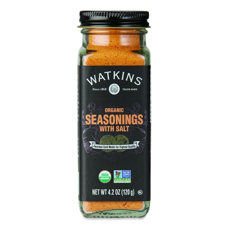Watkins Gourmet Organic Spice Jar, Seasonings With Salt, 4.2 Oz