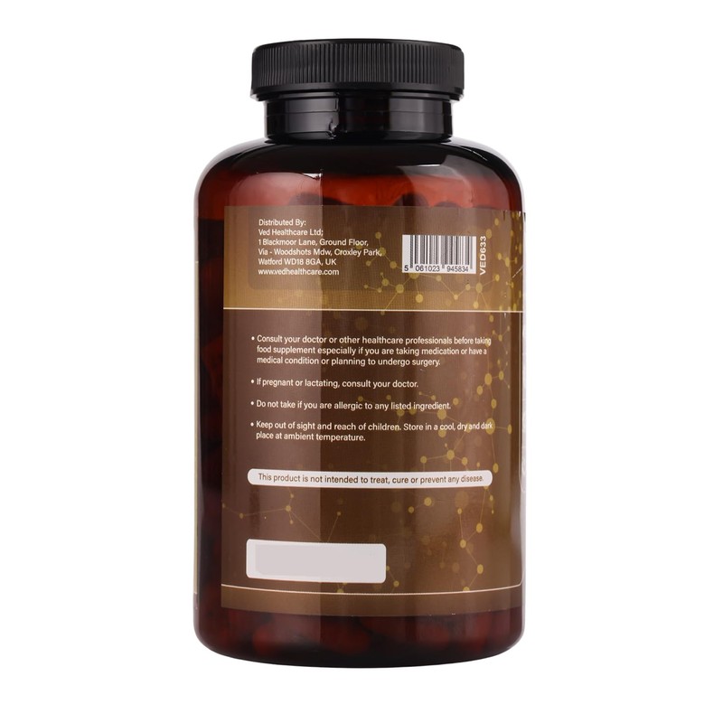 Quercetin 1000mg Supplement, 180 Vegan Capsules, 90 Day Supply