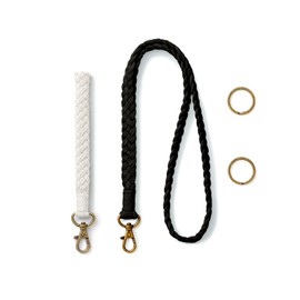 AOKSUNOVA Pack of 2 Key Chains Macrame Bracelet Lanyard Women Key Chain Short Boho Lanyard, Ys04-09