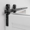 BONIKLUBA 40" Bi-Folding Sliding Barn Door Hardware Track Kit,Smoothly&Quietly,Side Mounted