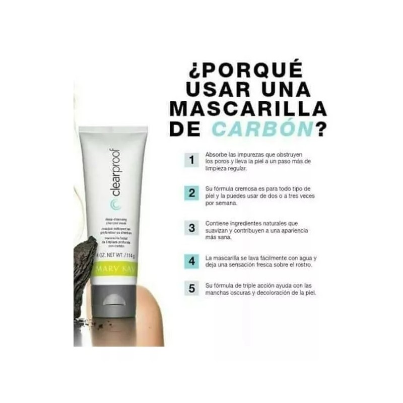 Mary Kay Mascarilla Facial De Carbon Activado Y Brocha Aplic