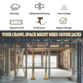House Floor Jacks Post Pole for Leveling, 18-35 Inches Adjustable Post Basement Support Pole Jacks, Heavy Duty Telescoping Jacks for Leveling, Floor Joist Jack for House Lifting Temporary Support