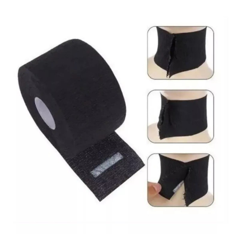 Barber Pro 2pz Papel Cuello Desechable Negro Barberia Barber Pro